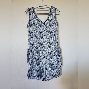 Max Studio Tropical Palm Leaf Print Sleeveless Romper Shorts Women's X Small